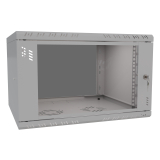 Riiulikapp 19" 6U, 450mm, Klaasuks, Hall