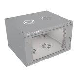 Riiulikapp 19" 6U, 450mm, Klaasuks, Hall
