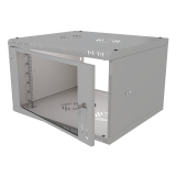 Riiulikapp 19" 6U, 450mm, Klaasuks, Hall