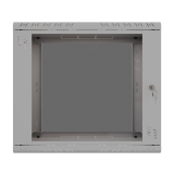 Riiulikapp 19" 9U, 450mm, Klaasuks, Hall