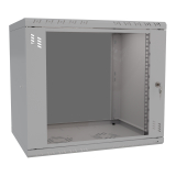 Riiulikapp 19" 9U, 450mm, Klaasuks, Hall