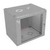 Riiulikapp 19" 9U, 450mm, Klaasuks, Hall