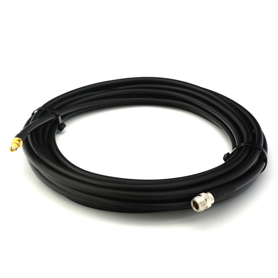 SMA Male / N Female 20m elastne koaksiaalkaabel — vastab LMR400 UF UltraFlex