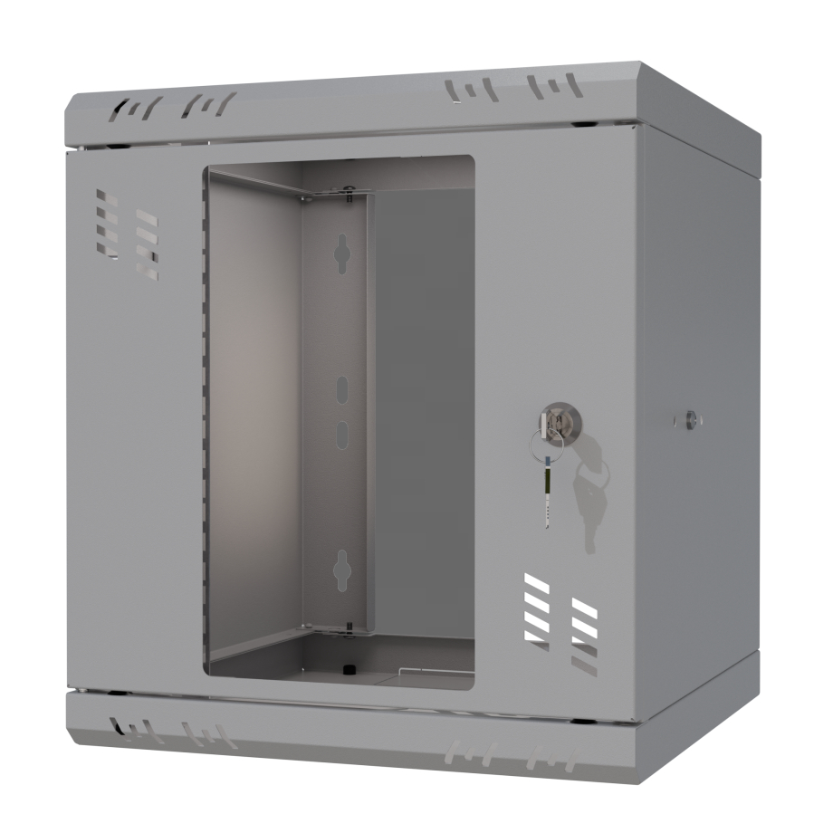 Riiulikapp 10" 6U, 300mm, Klaasuks, Hall