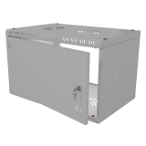 Riiulikapp 19" 6U, 350mm, Metallist uks, Hall