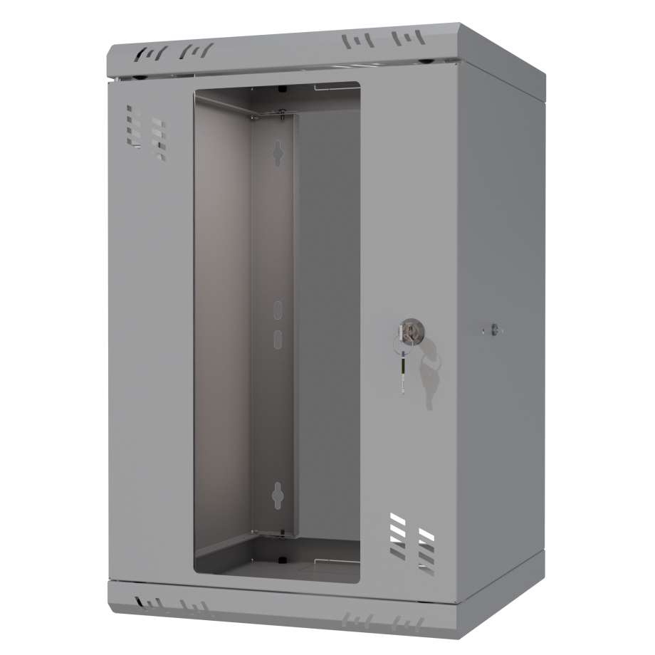Riiulikapp 10" 6U, 300mm, Klaasuks, Hall