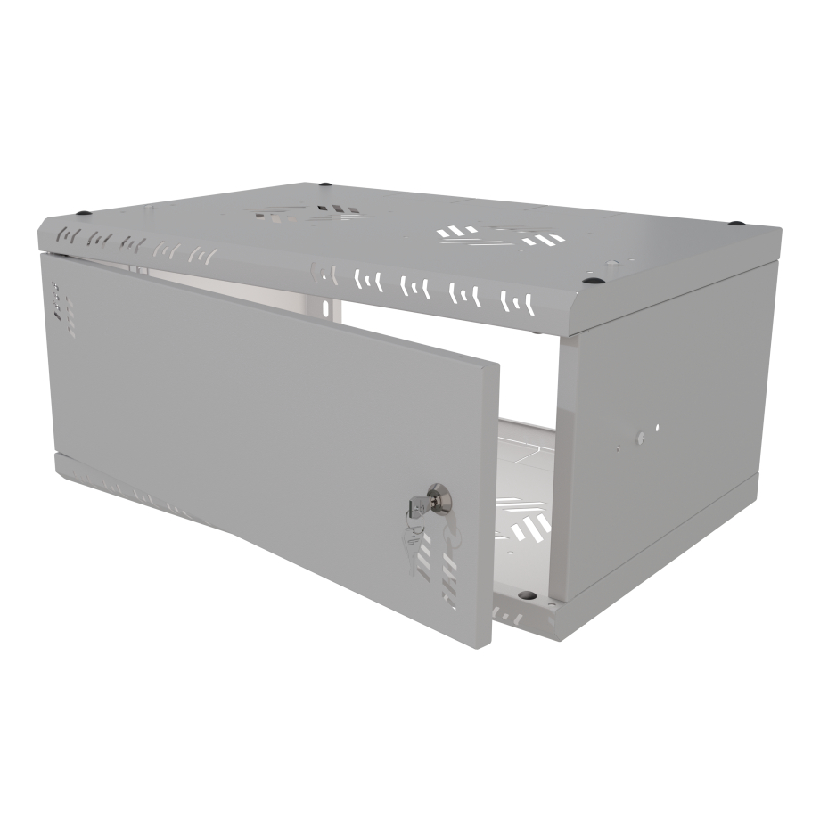 Riiulikapp 19" 4U, 350mm, Metallist uks, Hall