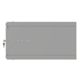Räkkkapp 19" 4U, 450mm, Metallist uks, Hall