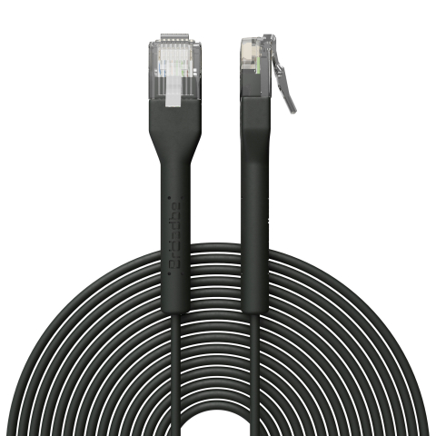 Broadbe õhuke Patch kaabel 5G must 12m
