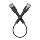 Broadbe õhuke Patch kaabel 5G must 0.1m 12-pakk