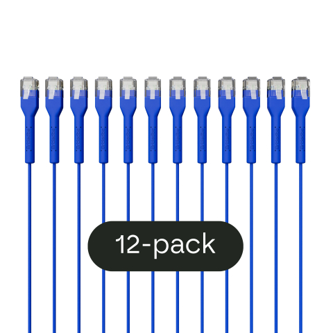 Broadbe õhuke Patch kaabel 5G sinine 0.3m 12-pakk