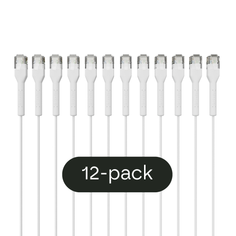 Broadbe õhuke Patch kaabel 5G valge 0.3m 12-pakk