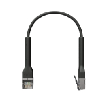 Broadbe õhuke Patch kaabel 10G must 0.1m