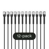 Broadbe õhuke Patch kaabel 10G must 0.1m 12-pakk