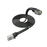 Broadbe õhuke Patch kaabel 10G must 1m 12-pakk