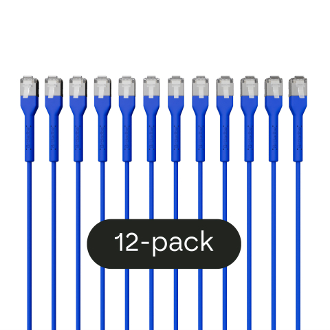 Broadbe õhuke Patch kaabel 10G sinine 2m 12-pakk