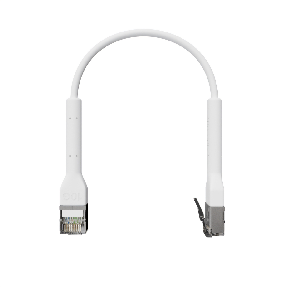 Broadbe õhuke Patch kaabel 10G valge 0.1m