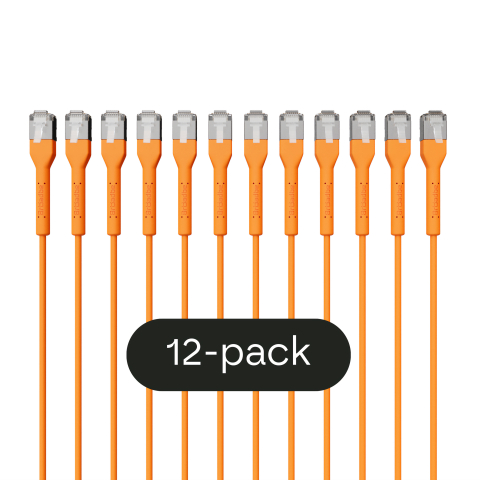 Broadbe õhuke Patch kaabel 10G oranž 0.1m 12-pakk