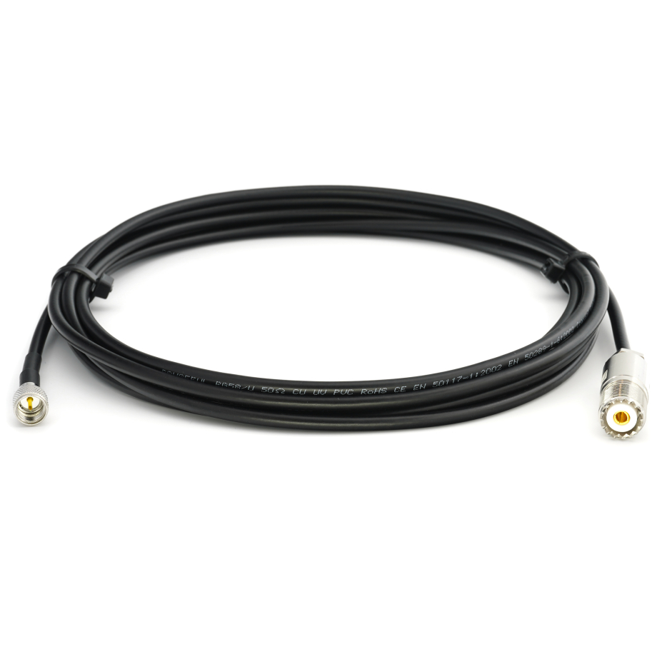 Mini UHF Male / SO239 UHF 10m RG58/U koaksiaalkaabel