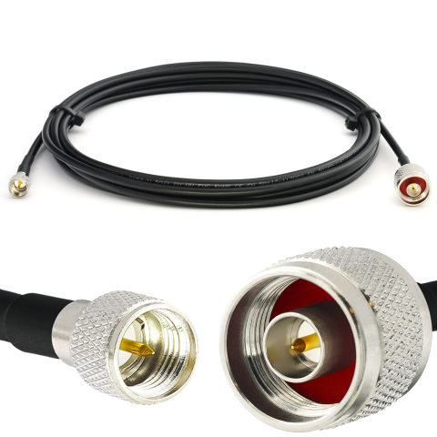  Mini UHF Male / N Male 2m RG58/U koaksiaalkaabel
