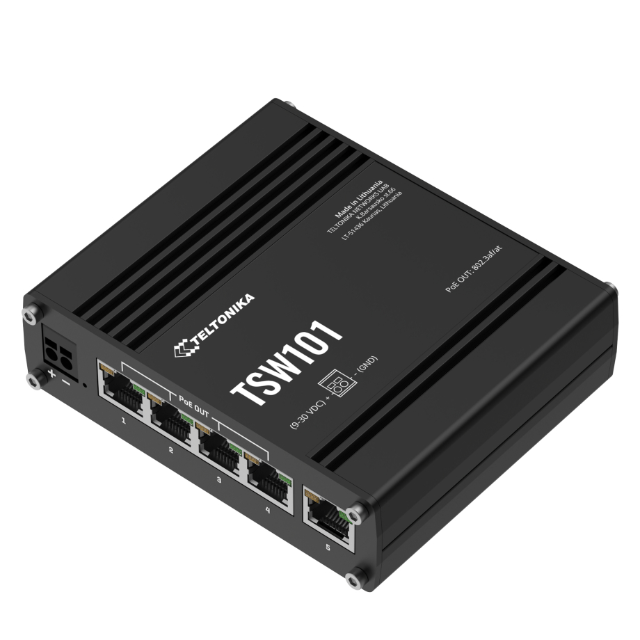 Teltonika TSW101 Sõiduki PoE+ kommutaator