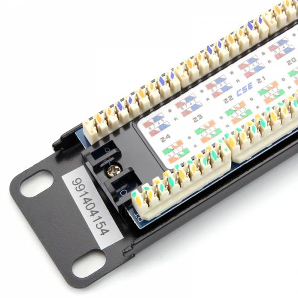 Patch Panel Cat.5e UTP 24-Port RJ-45 19" 1U